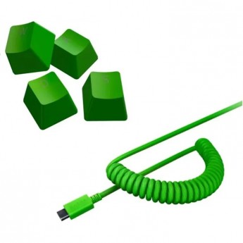 Колпачки и кабель клавиатуры RAZER PBT Keycap + Coiled Cable Upgrade Set, Green (US/UK)