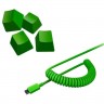 Колпачки и кабель клавиатуры RAZER PBT Keycap + Coiled Cable Upgrade Set, Green (US/UK) RC21-01490700-R3M1