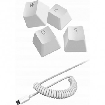 Колпачки и кабель клавиатуры Razer PBT Keycap + Coiled Cable Upgrade Set, Mercury White (US/UK)